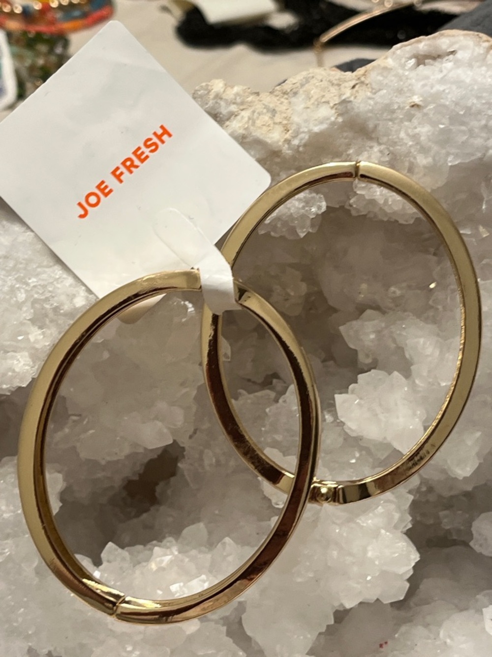 Joe Fresh Hinged Bangle Bracelets Goldtone 1 Thin 1 Thick - Picture 4 of 8